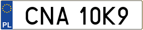 Trailer License Plate
